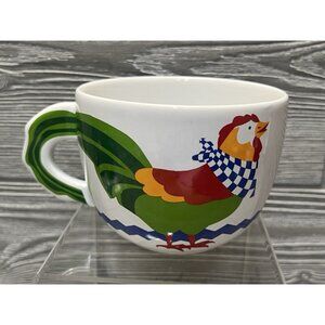 Vintage FTD Chicken Rooster Soup Mug Coffee Cup Bowl Farmhouse Cottage Taiwan